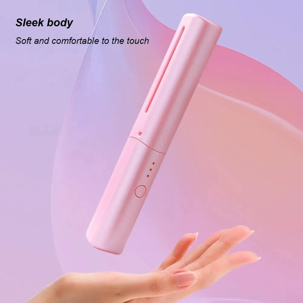 2 In 1 Wireless Hair Hot Comb Portable Mini USB Rechargeable Hair Straightener Fast Heating Hair Straightening Tool