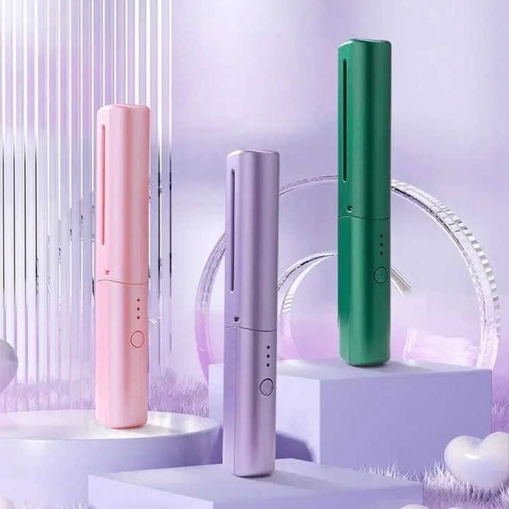 2 In 1 Wireless Hair Hot Comb Portable Mini USB Rechargeable Hair Straightener Fast Heating Hair Straightening Tool